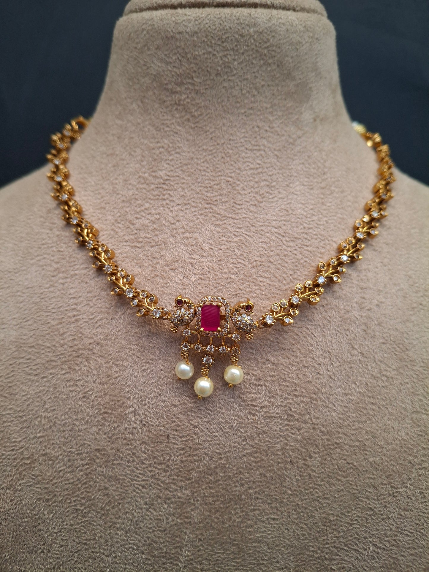 Multi-Color Stone Changeable Necklace Set with Earrings