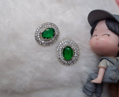 Beautiful Green Color Studs