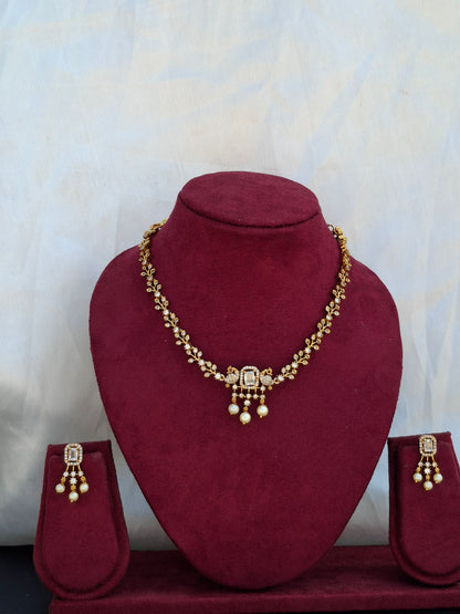 Multi-Color Stone Changeable Necklace Set with Earrings