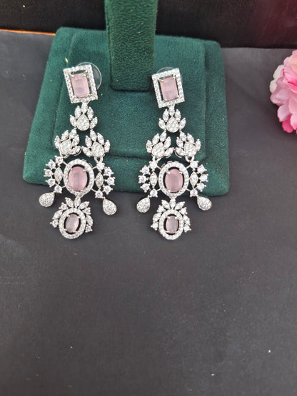 Graceful Bloom American Diamond Jewelry Set